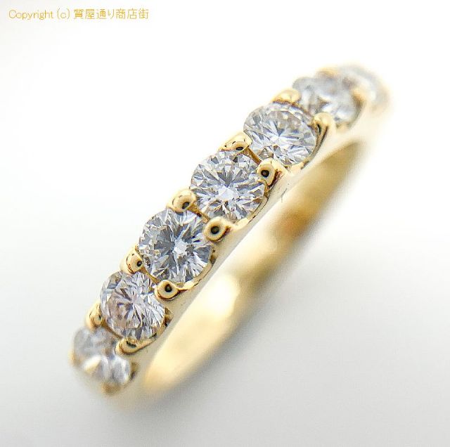 K18 18金イエローゴールド ダイヤモンド ハーフエタニティ リング 指輪 D0.86ct 7号 【 TM2101034 】のオプション紹介画像(3) K18 18金イエローゴールド ダイヤモンド ハーフエタニティ リング 指輪 D0.86ct 7号 【 TM2101034 】のオプション紹介画像(3)