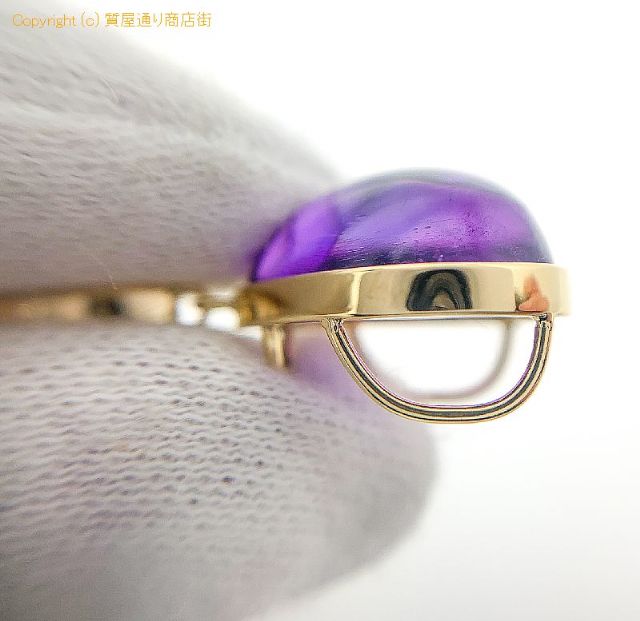 K18 18金イエローゴールド アメシスト ハート ペンダント チャーム 約5.0g 【 TM2103078 】のオプション紹介画像(3) K18 18金イエローゴールド アメシスト ハート ペンダント チャーム 約5.0g 【 TM2103078 】のオプション紹介画像(3)