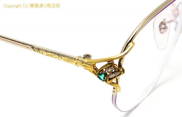 京セラ CRESCENT VERT クレサンベール CV-43 K18Dec 一部18金 メガネ 眼鏡 フレーム 合成エメラルド ダイヤモンド 【 TM2103014 】のオプション紹介画像(1) 京セラ CRESCENT VERT クレサンベール CV-43 K18Dec 一部18金 メガネ 眼鏡 フレーム 合成エメラルド ダイヤモンド 【 TM2103014 】のオプション紹介画像(1)