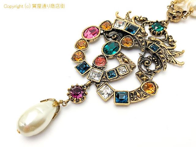 グッチ GUCCI グッチ ゴールドカラー ダブルGロゴ マルチカラー フェイクパール ネックレス アクセサリー 【 TM2106117 】のオプション紹介画像(1) グッチ GUCCI グッチ ゴールドカラー ダブルGロゴ マルチカラー フェイクパール ネックレス アクセサリー 【 TM2106117 】のオプション紹介画像(1)