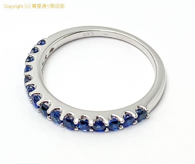 K18WG 18金ホワイトゴールド ブルーサファイア ハーフエタニティ リング 指輪 15号 0.60ct ミニカード付き 【 TM2107066 】のオプション紹介画像(3) K18WG 18金ホワイトゴールド ブルーサファイア ハーフエタニティ リング 指輪 15号 0.60ct ミニカード付き 【 TM2107066 】のオプション紹介画像(3)