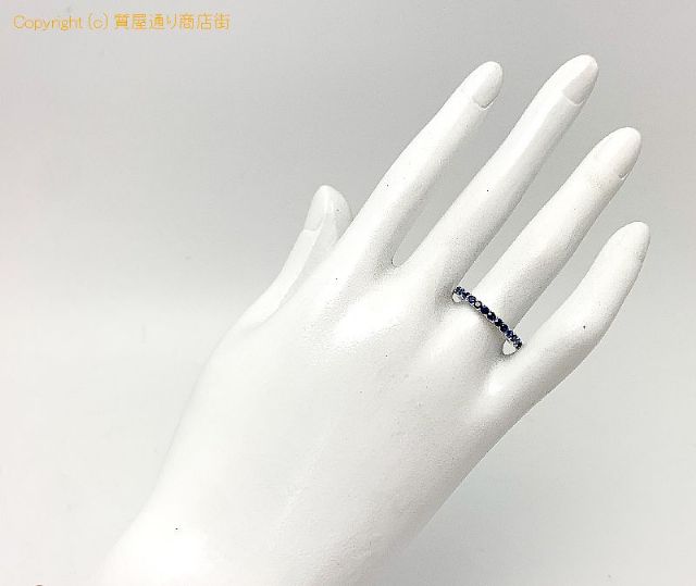 K18WG 18金ホワイトゴールド ブルーサファイア ハーフエタニティ リング 指輪 15号 0.60ct ミニカード付き 【 TM2107066 】のオプション紹介画像(5) K18WG 18金ホワイトゴールド ブルーサファイア ハーフエタニティ リング 指輪 15号 0.60ct ミニカード付き 【 TM2107066 】のオプション紹介画像(5)