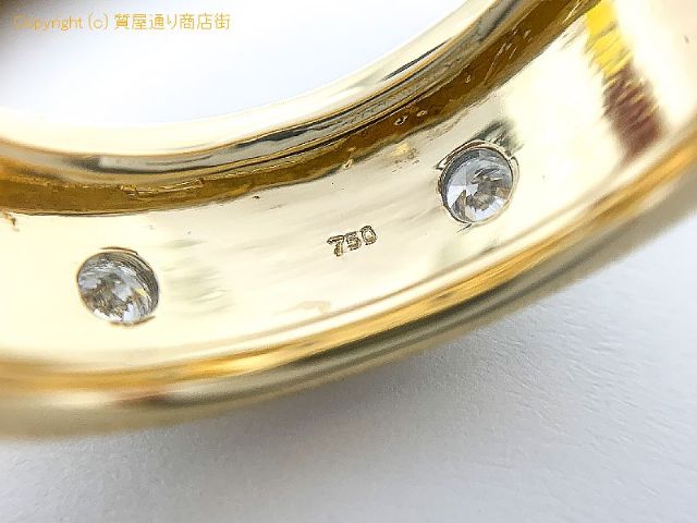 750 K18 18金イエローゴールド ダイヤモンド リング 指輪 15号 【 TM2108088 】のオプション紹介画像(2)