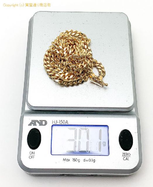 K18 18金イエローゴールド 2面喜平 ネックレス 約30.1g 約50cm 【 TM2109046 】のオプション紹介画像(5) K18 18金イエローゴールド 2面喜平 ネックレス 約30.1g 約50cm 【 TM2109046 】のオプション紹介画像(5)