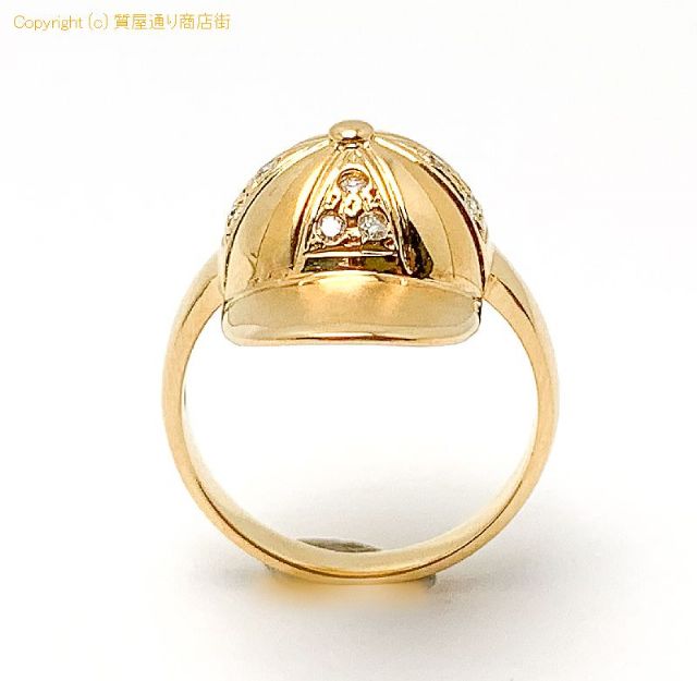 K18 18金イエローゴールド ダイヤモンド 帽子モチーフ リング 指輪 12号 【 TM2109094 】のオプション紹介画像(3)