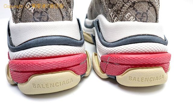 グッチ/バレンシアガ GUCCI x  BALENCIAGA グッチ バレンシアガ コラボコレクション Triple S トリプルS スニーカー 靴 24.5cm 【 TM2112034 】のオプション紹介画像(2)