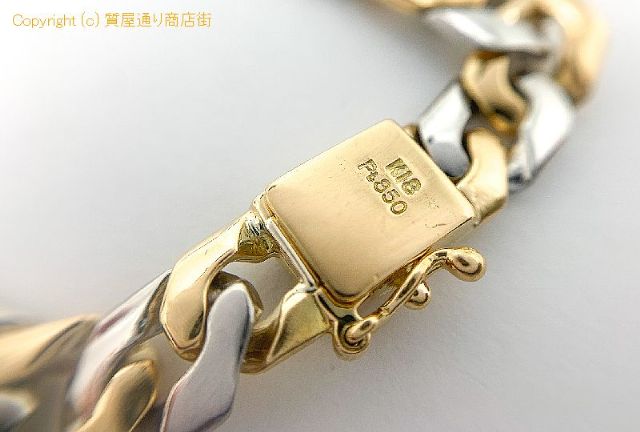 K18 PT850 18金イエローゴールド プラチナ コンビ 2面 ブレスレット 約18.5cm 約30.0g アクセサリー 【 TM2201042 】のオプション紹介画像(2) K18 PT850 18金イエローゴールド プラチナ コンビ 2面 ブレスレット 約18.5cm 約30.0g アクセサリー 【 TM2201042 】のオプション紹介画像(2)