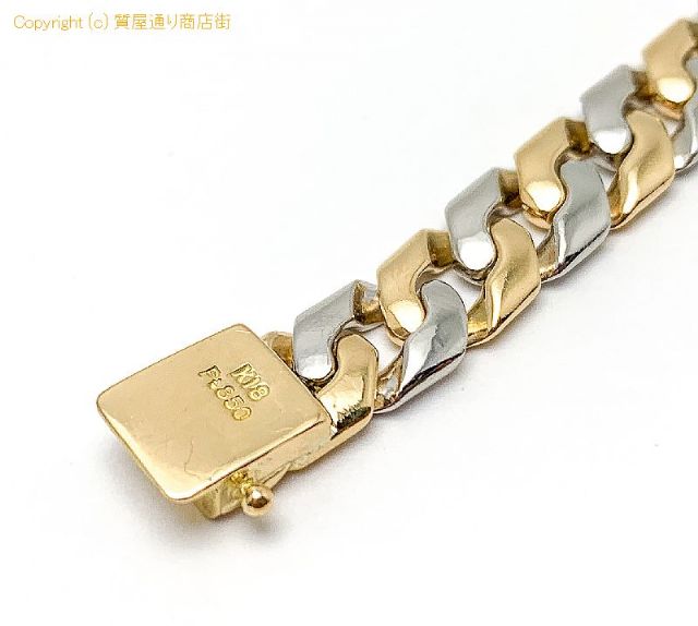 K18 PT850 18金イエローゴールド プラチナ コンビ 2面 ブレスレット 約18.5cm 約30.0g アクセサリー 【 TM2201042 】のオプション紹介画像(3) K18 PT850 18金イエローゴールド プラチナ コンビ 2面 ブレスレット 約18.5cm 約30.0g アクセサリー 【 TM2201042 】のオプション紹介画像(3)