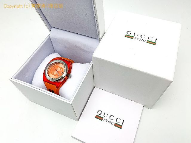 グッチ GUCCI グッチ SYNC シンク 137.1 オレンジ メンズ 腕時計 クオーツ QZ 電池式 【 TM2201038 】のオプション紹介画像(5)