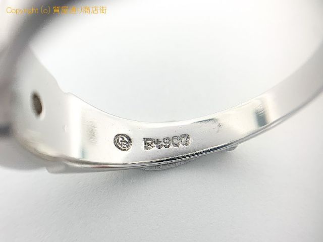 PT900 プラチナ ダイヤモンド 印台 リング 指輪 約14号 アクセサリー 【 TM2202097 】のオプション紹介画像(2)