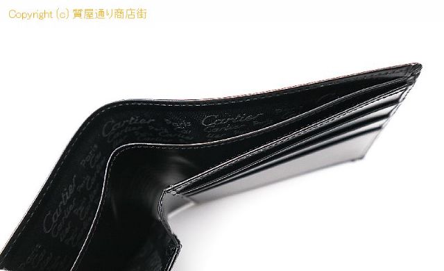 カルティエ カルティエ カーフ 黒 2つ折り財布 サイフ 【 TM2209025 】のオプション紹介画像(2)