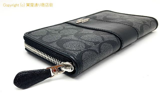 コーチ COACH コーチ 黒 シグネチャー 長財布 ジッピーウォレット 【 TM2304125 】のオプション紹介画像(2) コーチ COACH コーチ 黒 シグネチャー 長財布 ジッピーウォレット 【 TM2304125 】のオプション紹介画像(2)