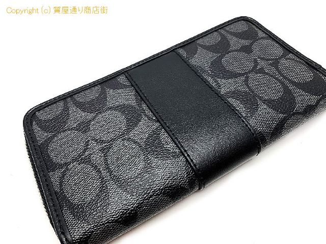 コーチ COACH コーチ 黒 シグネチャー 長財布 ジッピーウォレット 【 TM2304125 】のオプション紹介画像(3) コーチ COACH コーチ 黒 シグネチャー 長財布 ジッピーウォレット 【 TM2304125 】のオプション紹介画像(3)