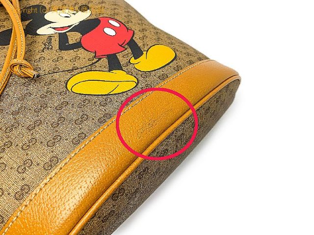 グッチ GUCCI DISNEY グッチ&ディズニー MICKEY ミッキーマウス コラボ GG柄 巾着型 バケツ型 ショルダーバック 602691 【 TM2305056 】のオプション紹介画像(2) グッチ GUCCI DISNEY グッチ&ディズニー MICKEY ミッキーマウス コラボ GG柄 巾着型 バケツ型 ショルダーバック 602691 【 TM2305056 】のオプション紹介画像(2)