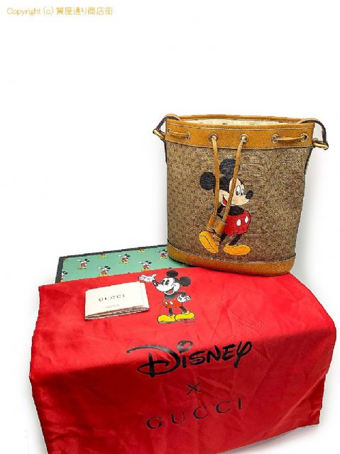 グッチ GUCCI DISNEY グッチ&ディズニー MICKEY ミッキーマウス コラボ GG柄 巾着型 バケツ型 ショルダーバック 602691 【 TM2305056 】のオプション紹介画像(5) グッチ GUCCI DISNEY グッチ&ディズニー MICKEY ミッキーマウス コラボ GG柄 巾着型 バケツ型 ショルダーバック 602691 【 TM2305056 】のオプション紹介画像(5)