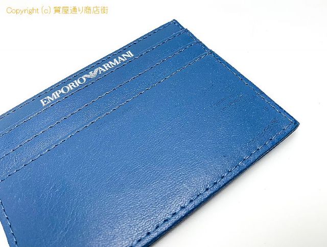 エンポリオアルマーニ EMPORIO ARMANI エンポリオアルマーニ ブルー 刺繍ロゴ カードケース 名刺入れ ※ポスト投稿でのご発送になります。 【 TM2308027 】のオプション紹介画像(4)