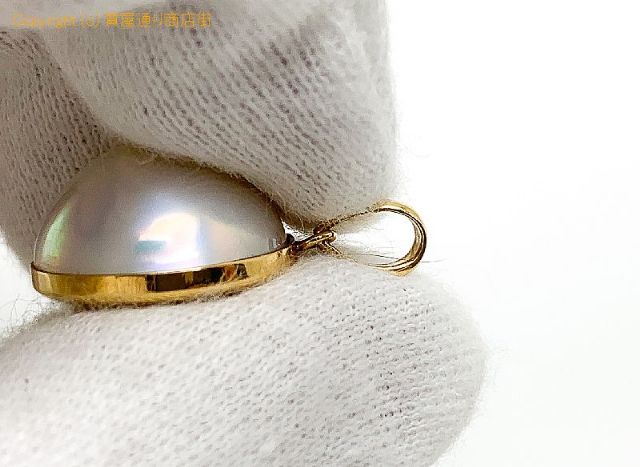 K18 18金イエローゴールド マベパール 真珠 約14.5mm ペンダント チャーム トップ アクセサリー 【 TM2310051 】のオプション紹介画像(4) K18 18金イエローゴールド マベパール 真珠 約14.5mm ペンダント チャーム トップ アクセサリー 【 TM2310051 】のオプション紹介画像(4)