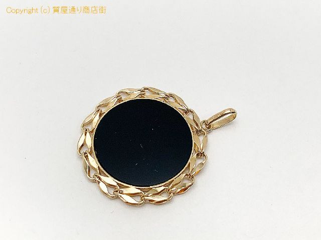 K18 18金イエローゴールド オニキス エリザベス2世 ペンダント チャーム トップ アクセサリー 【 TM2310052 】のオプション紹介画像(4) K18 18金イエローゴールド オニキス エリザベス2世 ペンダント チャーム トップ アクセサリー 【 TM2310052 】のオプション紹介画像(4)