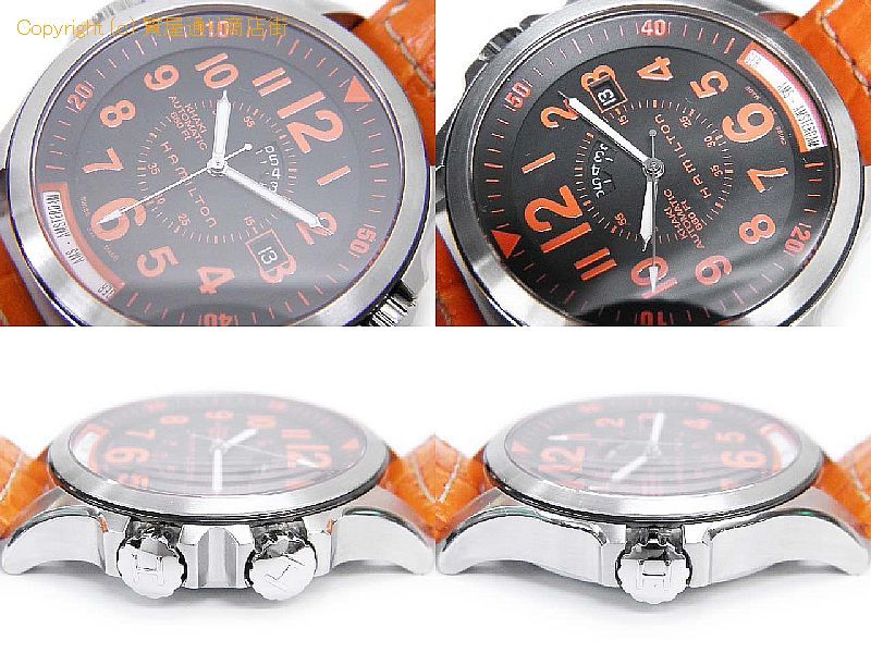ハミルトン カーキ ハミルトン メンズ腕時計 カーキ アビエーション GMT エアレース H77695833 - 質屋通り商店街[78-ST]